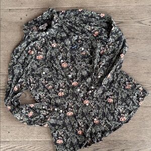 WOMEN'S WRANGLER WESTERN FLORAL BUTTON DOWN SHIRT